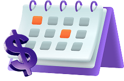 Calendar and dollar illustration
